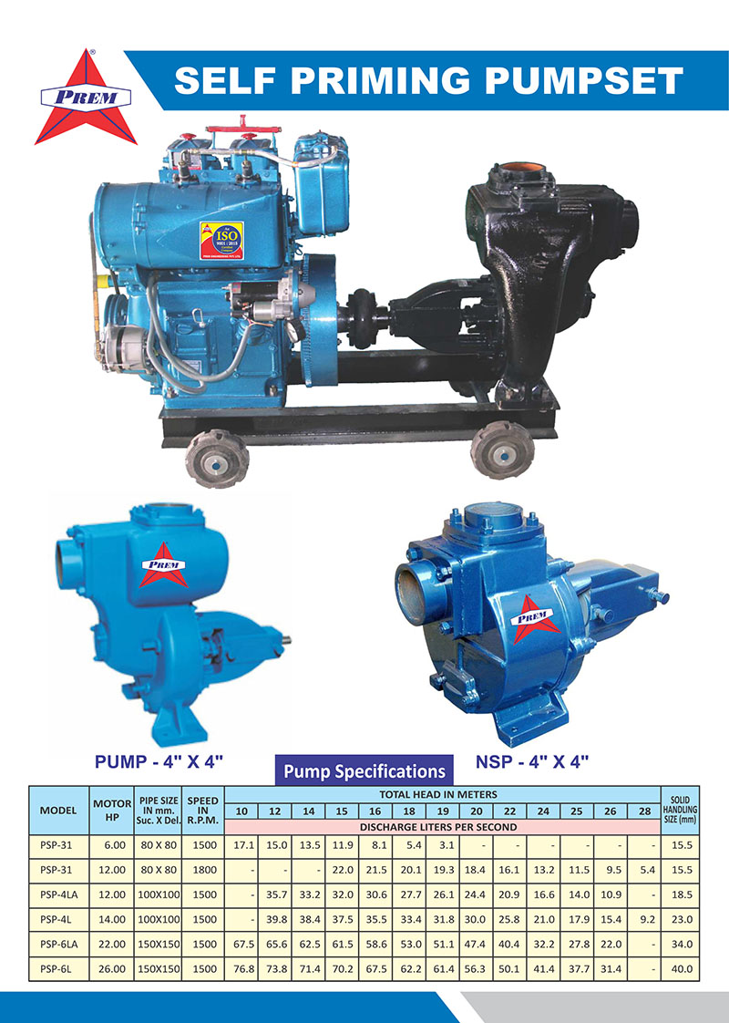 Self Priming And Electric Pump Sets – PREM ENGINEERING PVT. LTD.